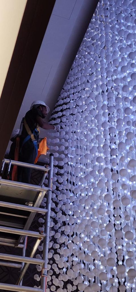 Chandelier Cleaning for Airports