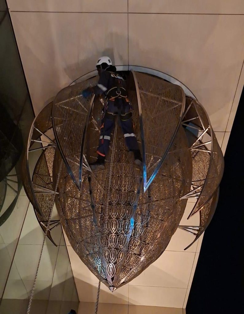 Chandelier Cleaning for Airports






